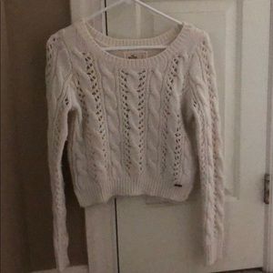 Hollister white sweater